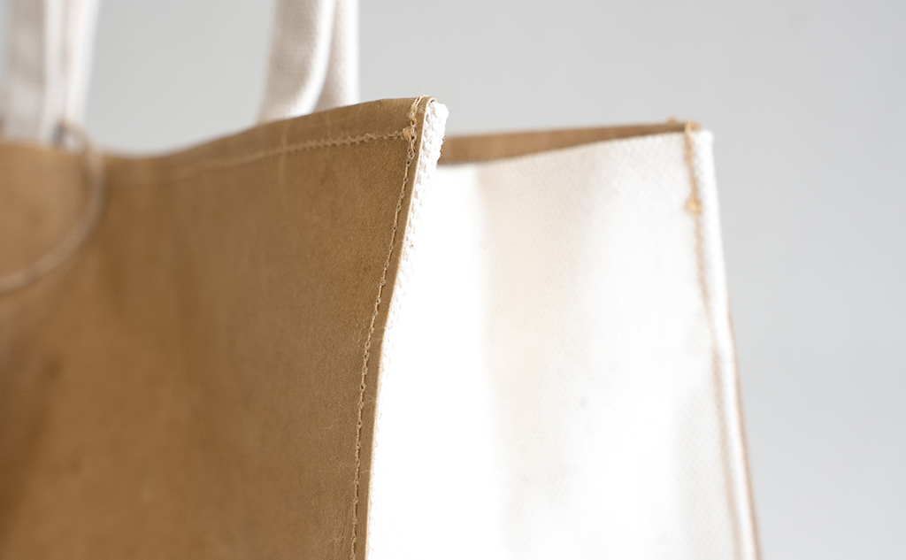 紙作（しづく）｜紙袋風 縫製トートバッグ