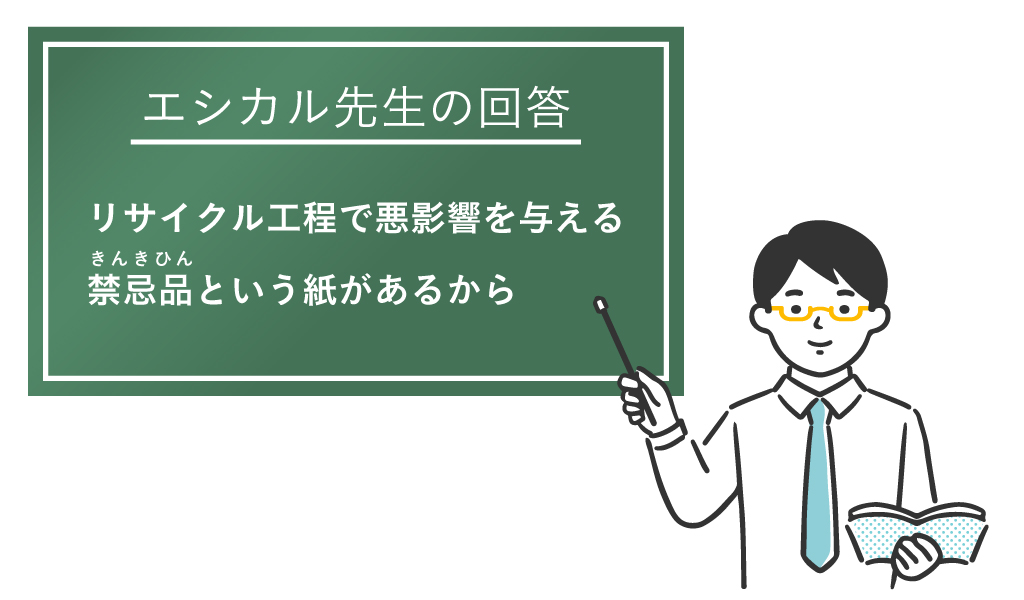 リサイクル工程で悪影響を与える禁忌品という紙がある