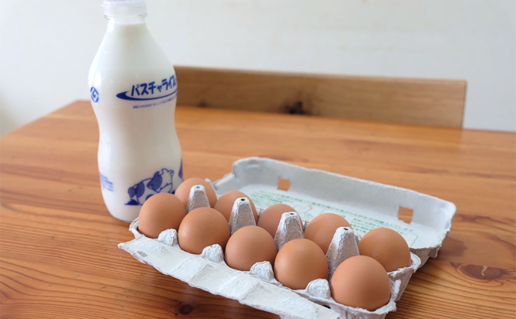 容器をリサイクルできる生活クラブの牛乳と卵