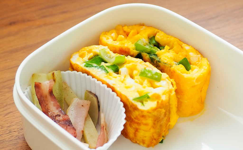 野菜くずを使ったお弁当レシピ_ねぎの青い部分入り玉子焼き_感想