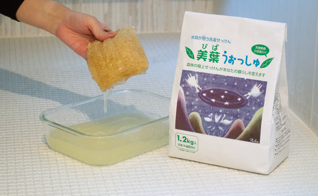 「美葉うぉっしゅ」でプリン状石けん作ってみました