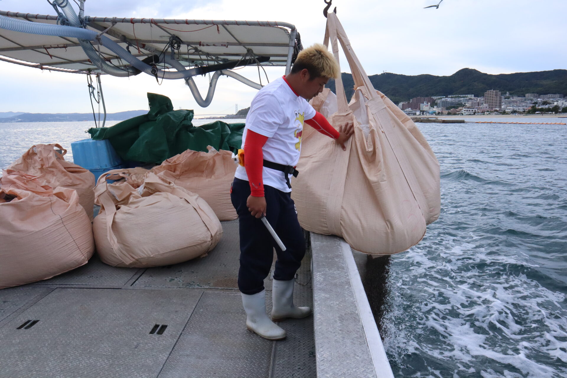 施肥の様子｜エコ調査隊