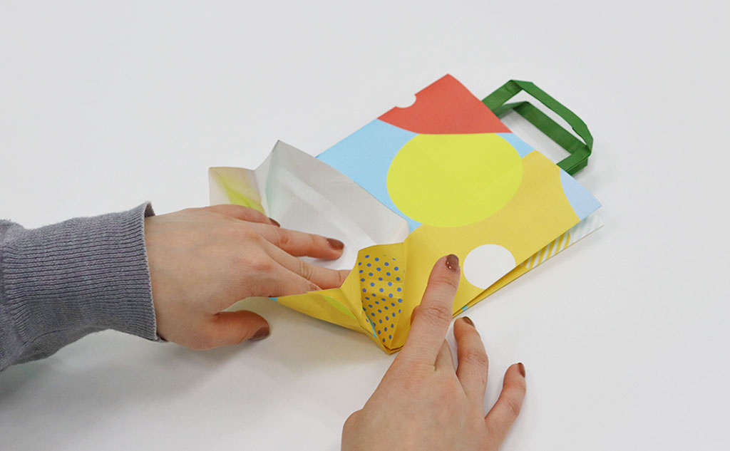 ミニ紙袋の底面を作る｜紙袋リメイク