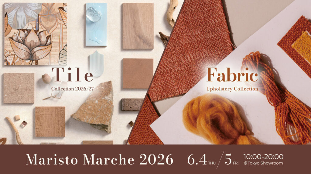 【新作展示会開催】スペイン発サステナブル生地「Crevin」を大判展示で体感する『Maristo Marche 2026』を6月4日・5日開催