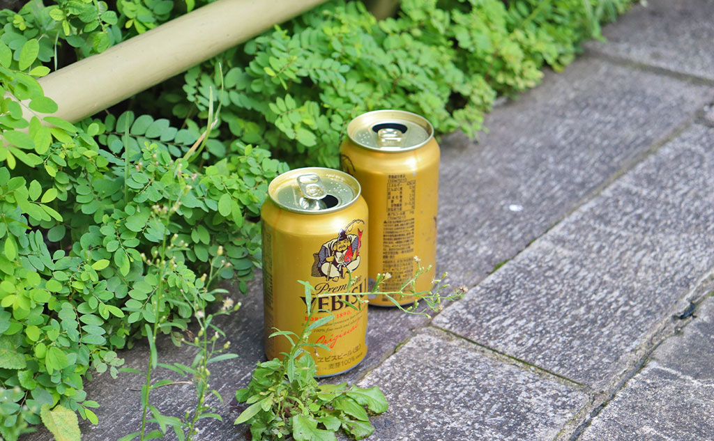 街中にあるごみ